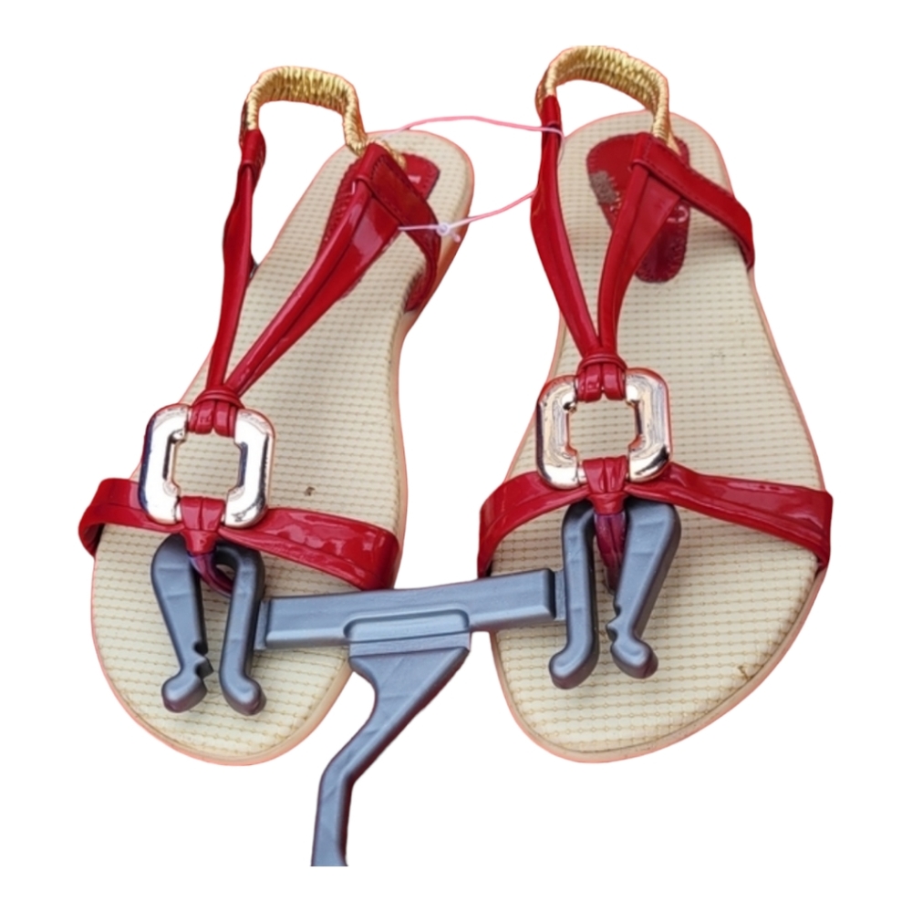 LISBO Red Women's Sandles Li-612-51 Made In India ain Size 38 - 7